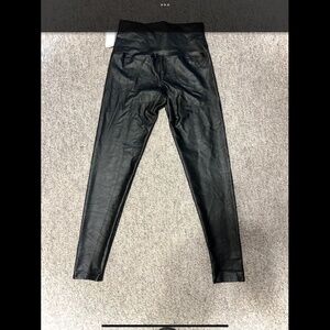 Faux leather skinny pants